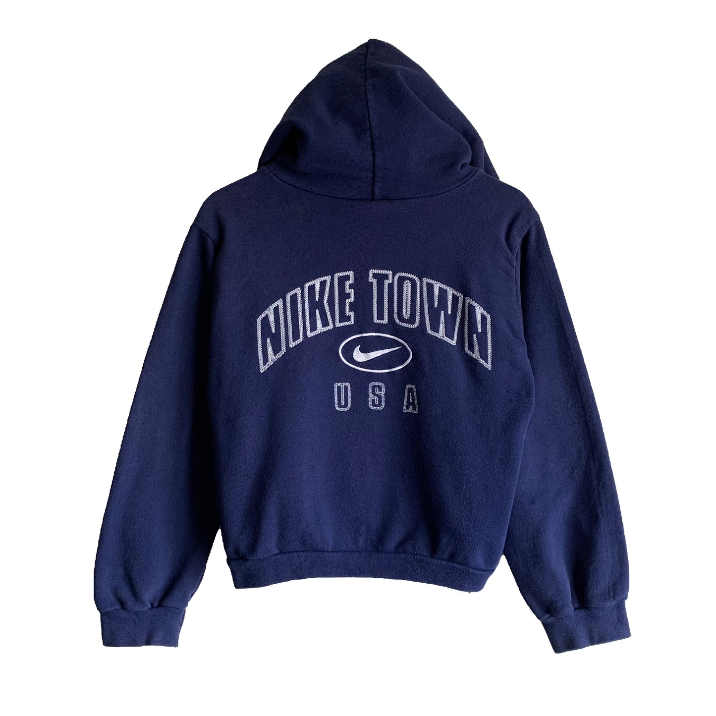90’s Nike Town USA Cropped Hoodie Navy (S)