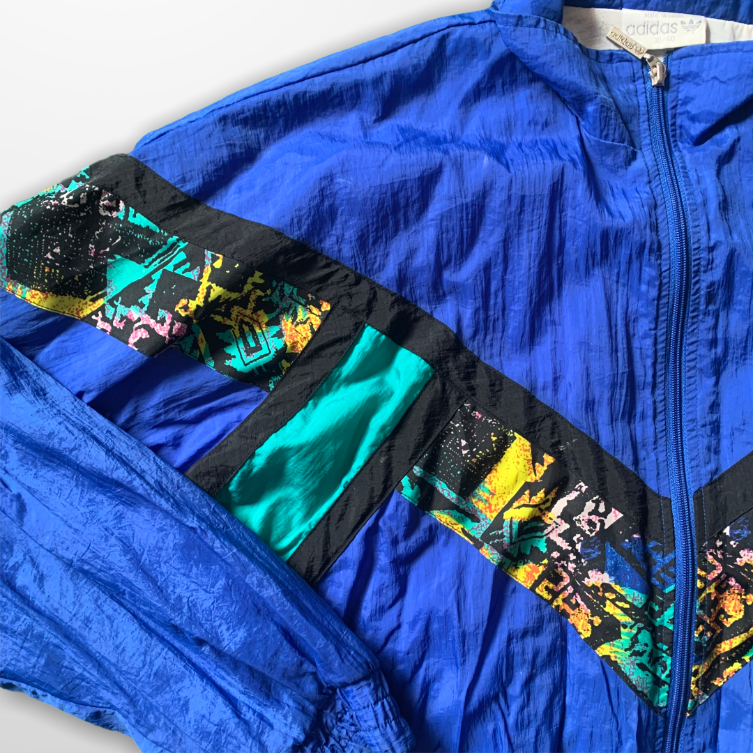 VTG 90’s Adidas Retro Full-Zip Windbreaker Blue (XL)
