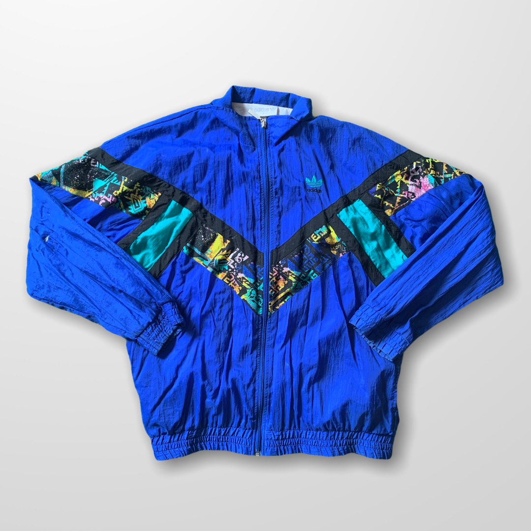 VTG 90’s Adidas Retro Full-Zip Windbreaker Blue (XL)